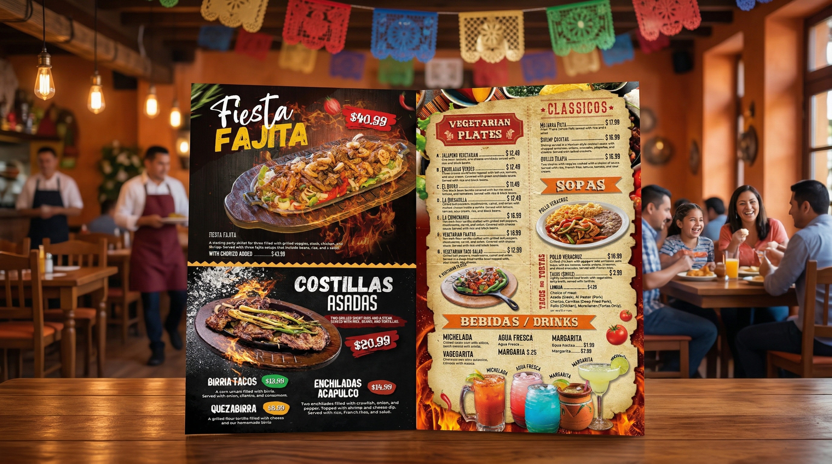 Restaurant Menu Design by Oktopus Designs